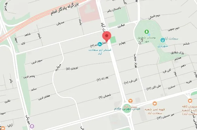 مسیریابی کلینیک رهایش